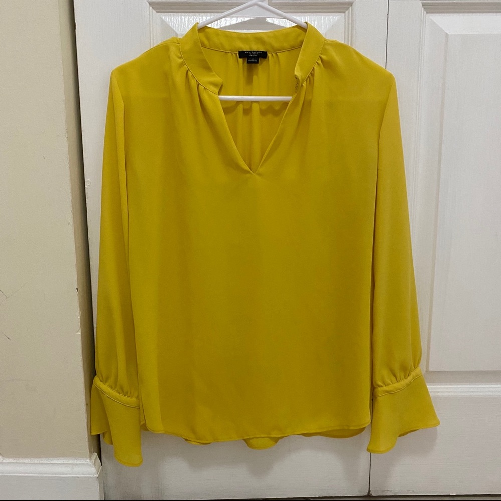 Yellow long sleeve blouse - Picture 1 of 3